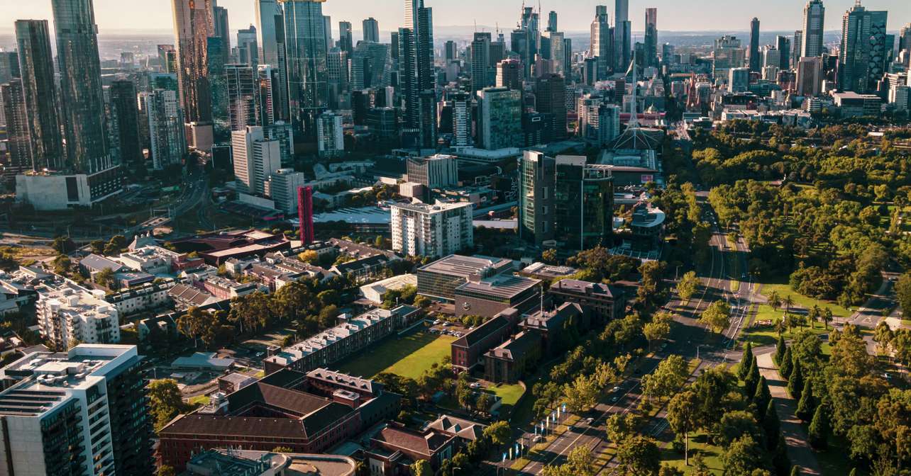 Arial view of the race city.