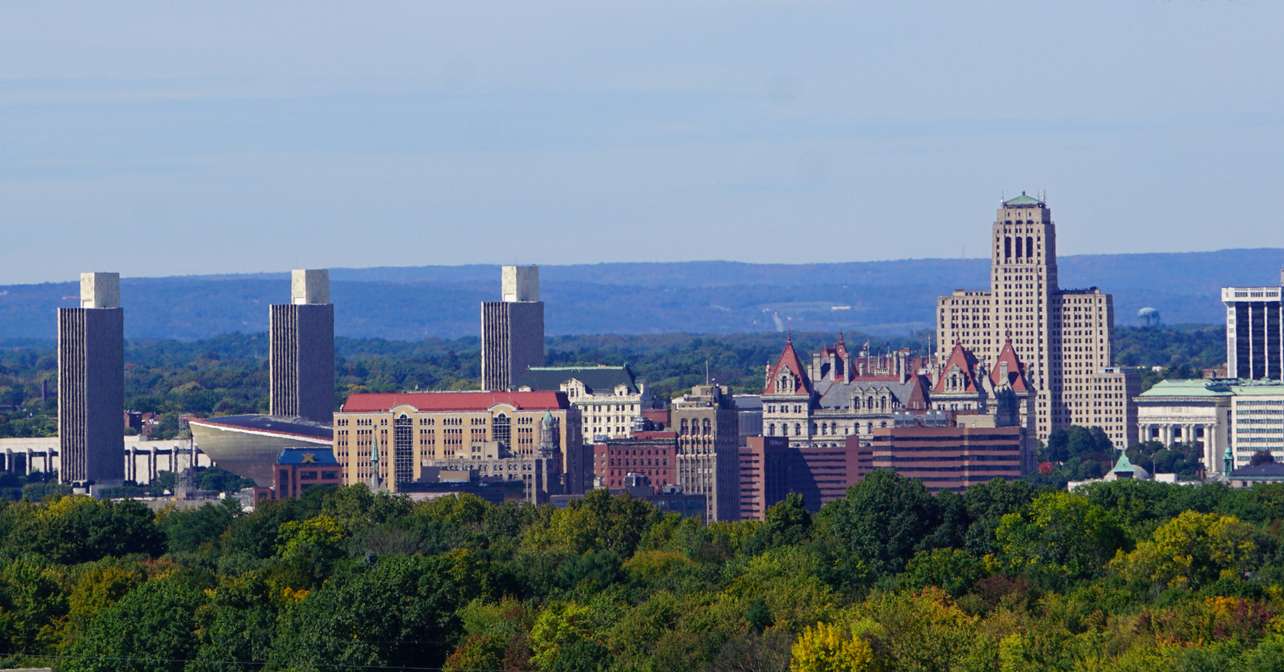 Arial view of the race city.