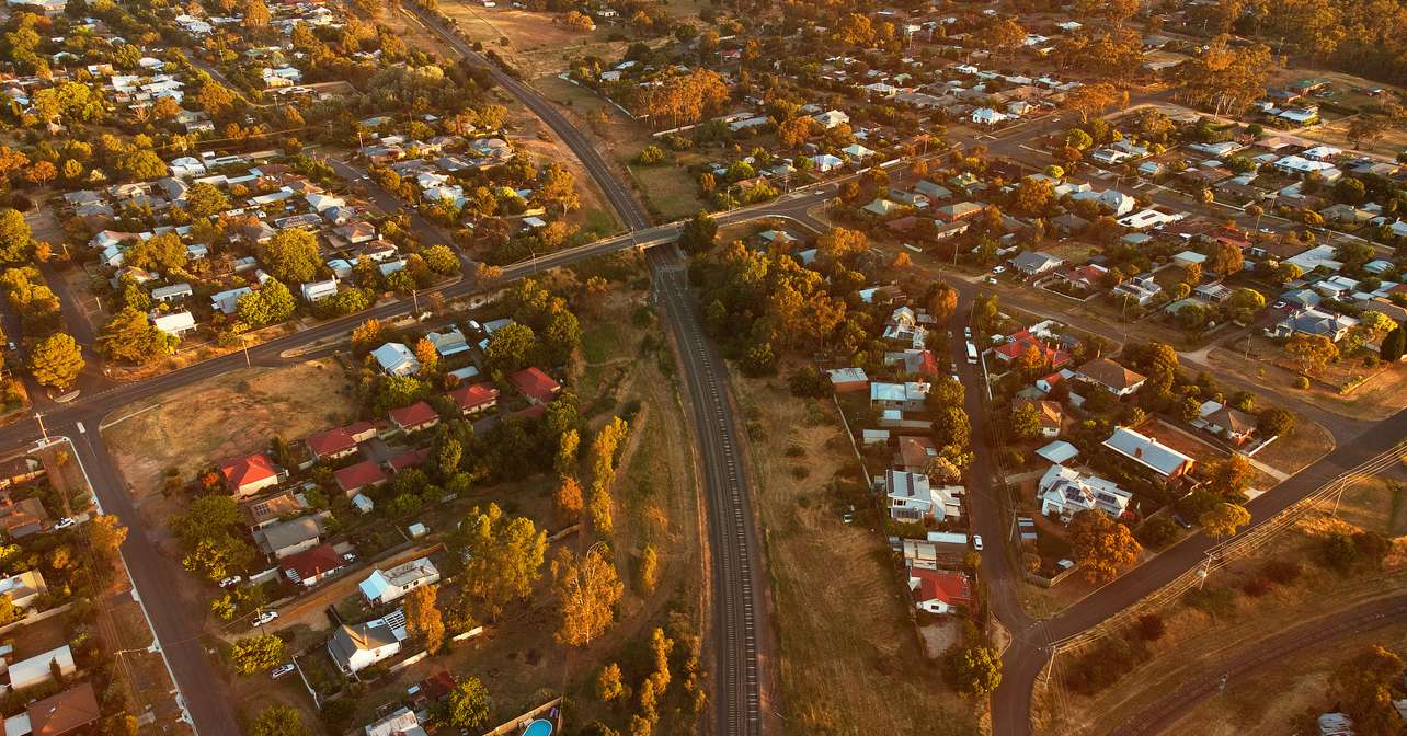 Arial view of the race city.