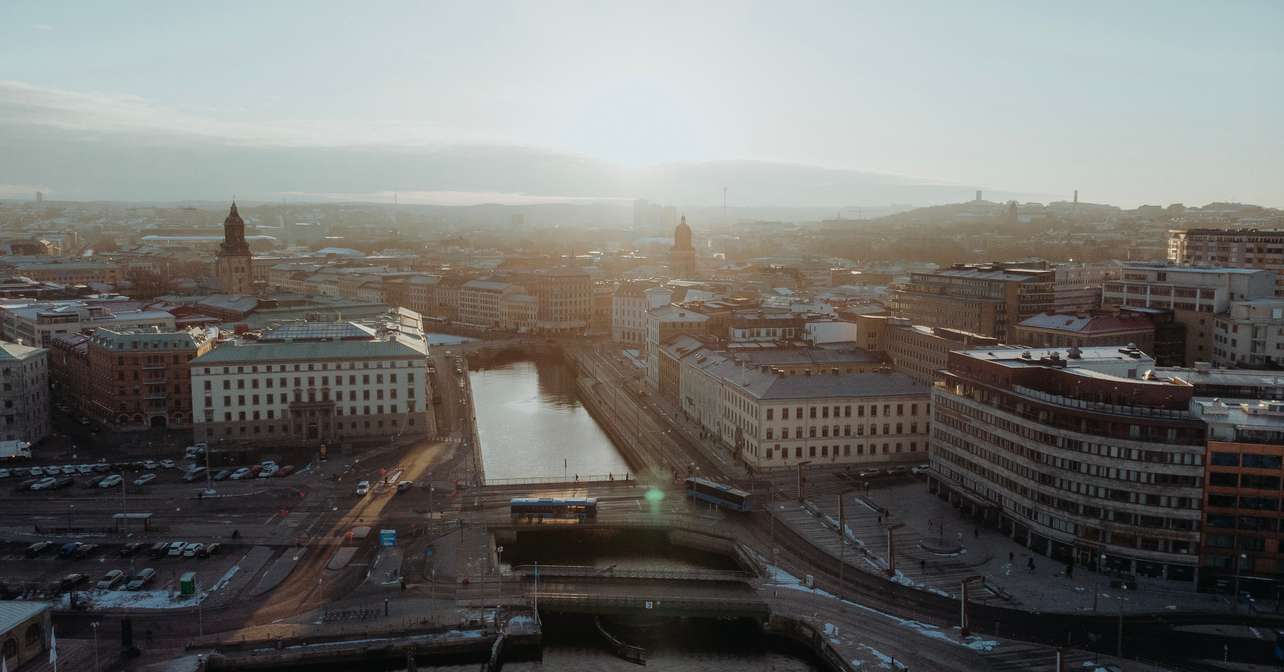 Arial view of the race city.