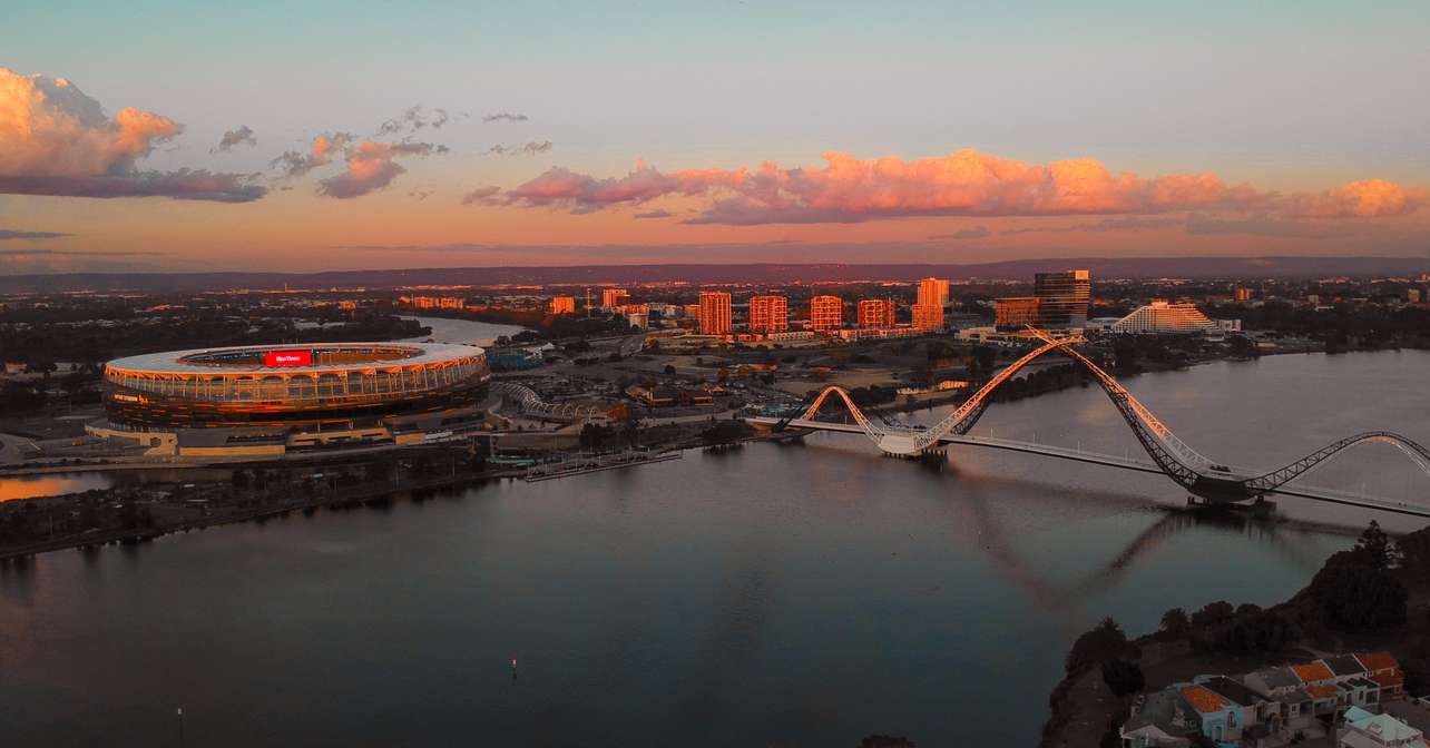 Arial view of the race city.