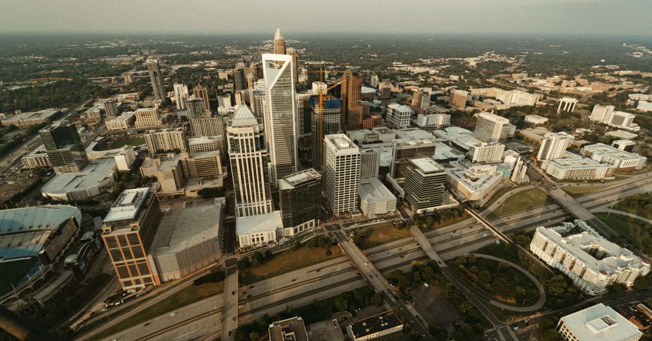 Arial view of the race city.