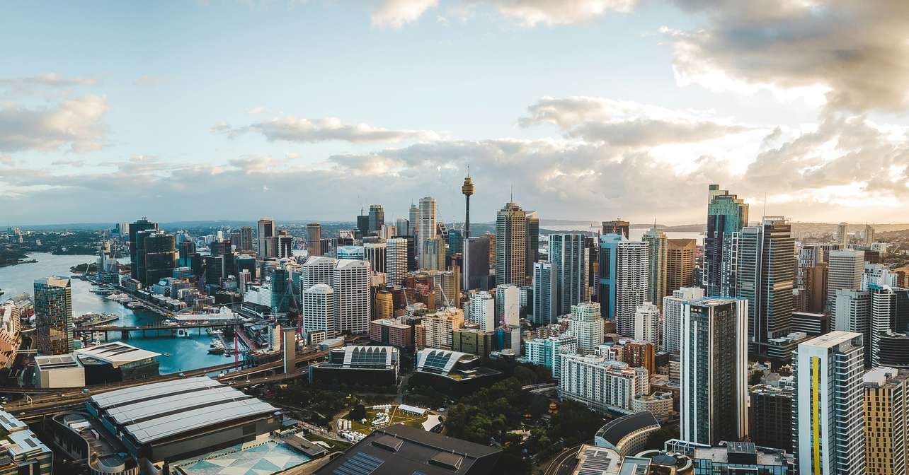 Arial view of the race city.