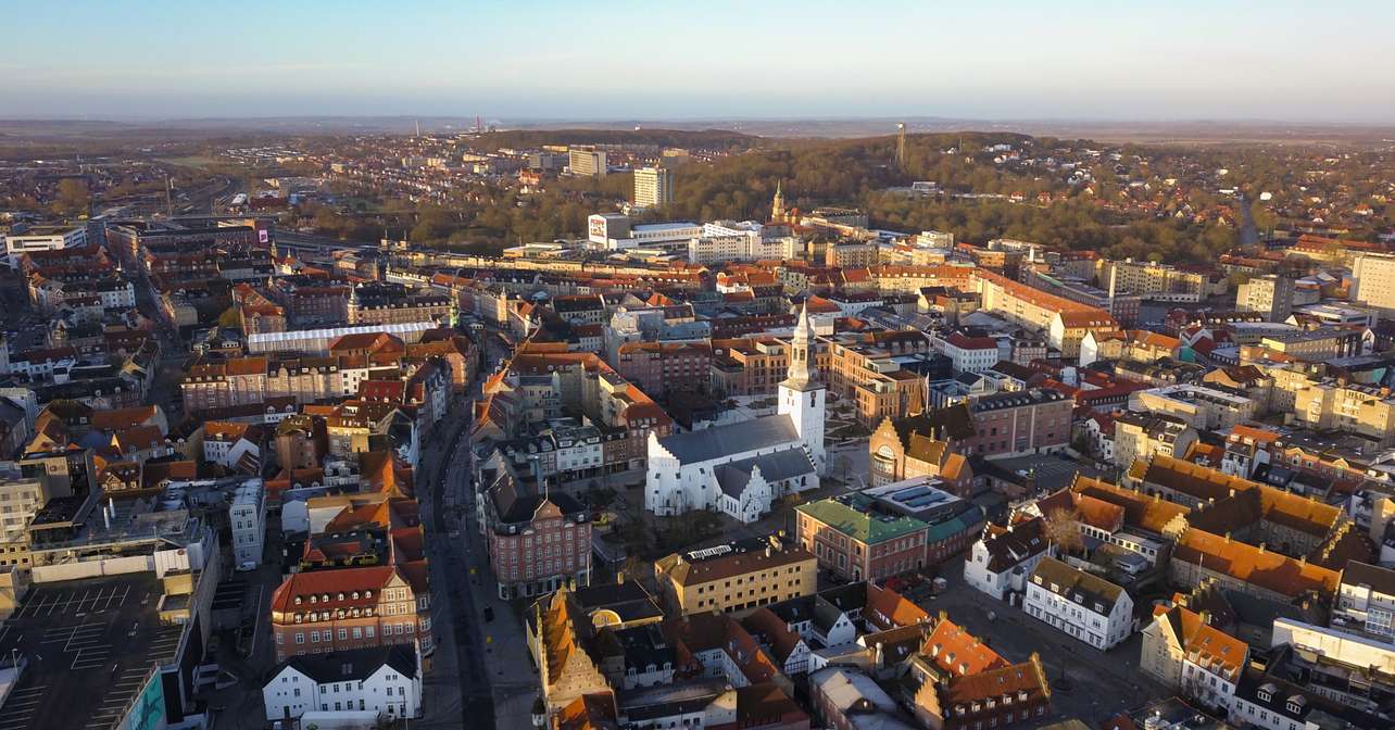 Arial view of the race city.