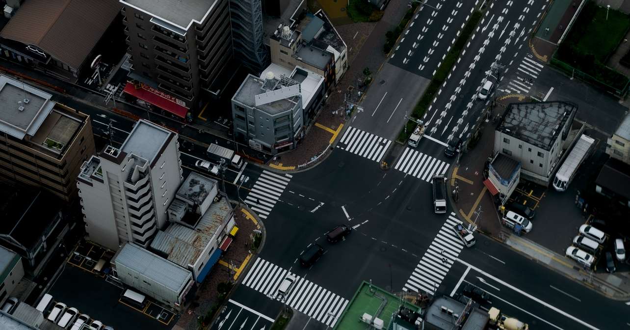 Arial view of the race city.