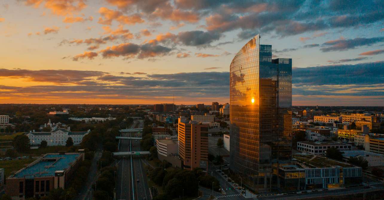 Arial view of the race city.