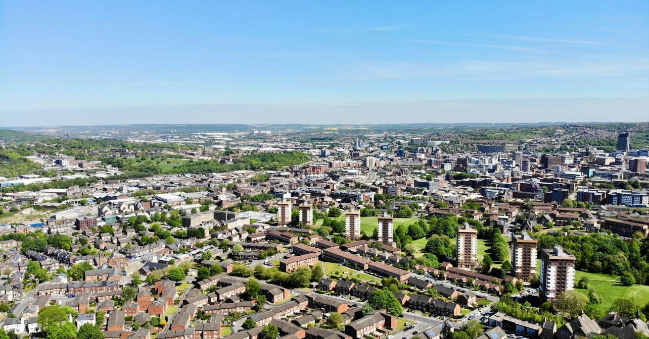 Arial view of the race city.