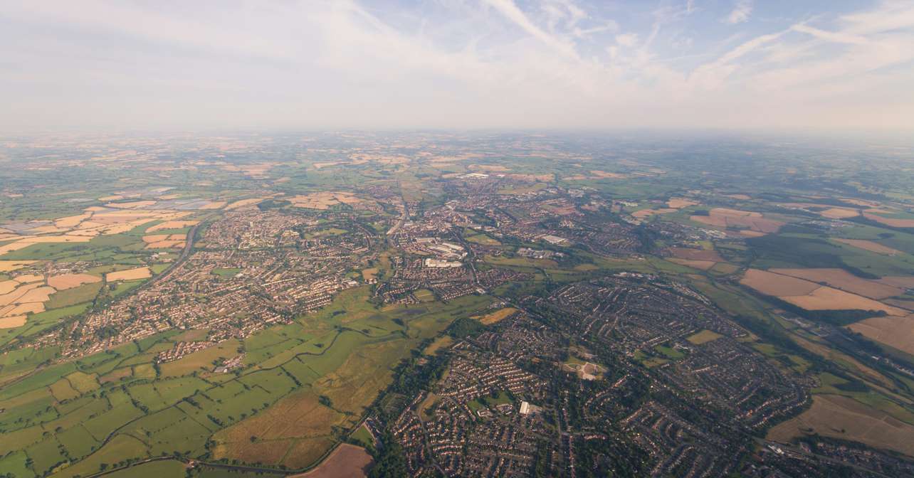 Arial view of the race city.